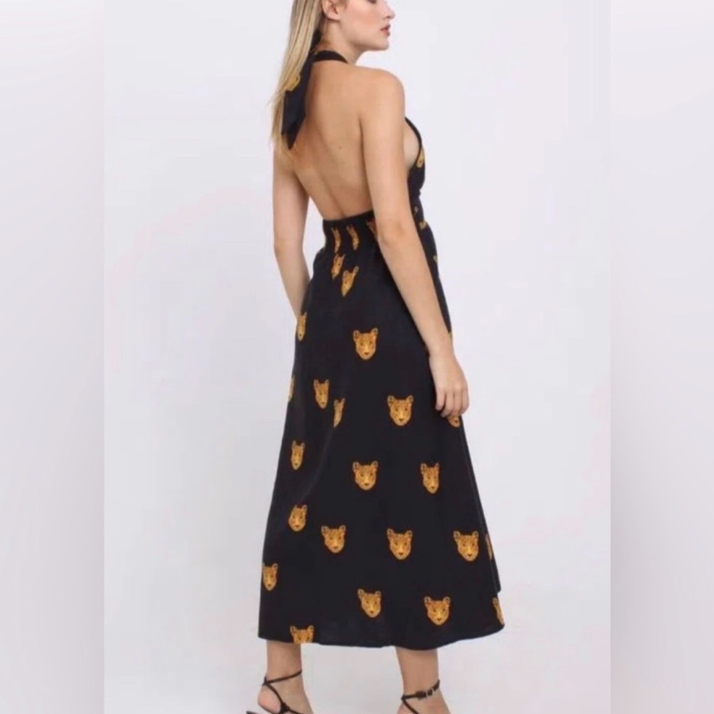 NWT Farm Baby Rio Cheetah Halter Neck Maxi Dress - Picture 4 of 9